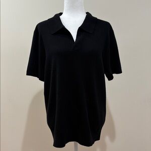 J. Crew Mens Cashmere Short-sleeve Johnny Collar Sweater Polo